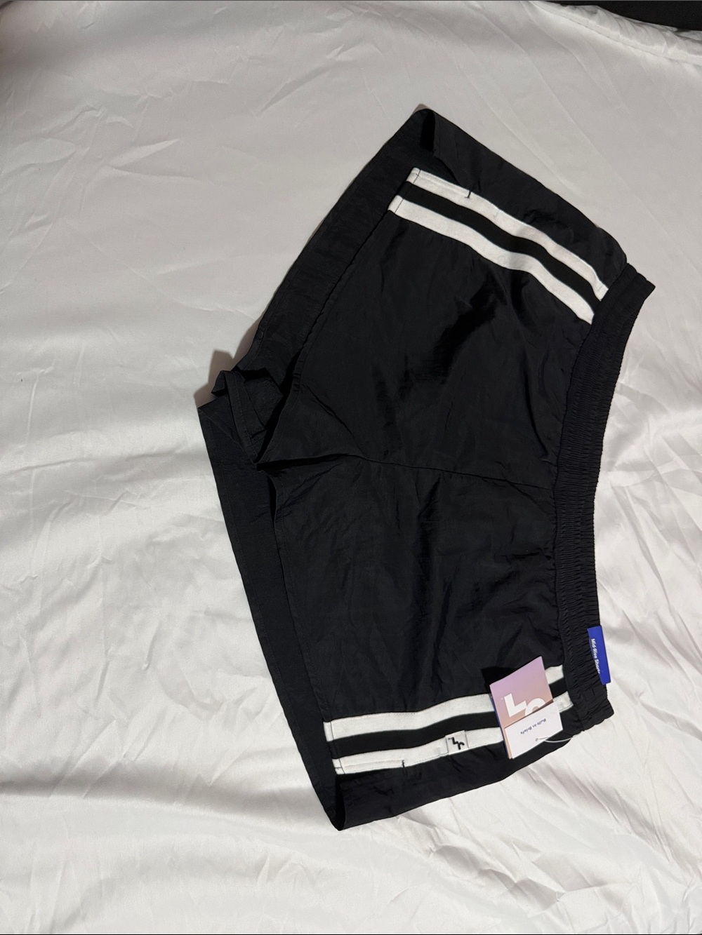 JoyLab Black Athletic Shorts with White Stripe Trim